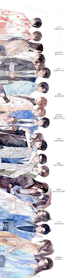 #priest##priest0613生日快乐# 
终于肝完了请手机横屏观看！！
从上到下依次过门/山河表里/大哥/坏道/残次品/默读/镇魂/天涯客/六爻/杀破狼！一共是priest老师的十部作品里的主角
画技粗劣也急急忙忙的，但是我爱甜甜老师的心是真的！祝@一口獠牙的小甜甜  生日快乐！！新一岁万事胜意，永远期 ​​​​...展开全文c