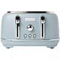 Haden Highclere Innovative 4 Slice Retro Vintage Countertop Wide Slot Toaster Kitchen Appliance with Self Centering Function, Pool Blue - image 1 of 6