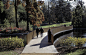 Sackler Crossing Bridge Richmond Upon Thames United Kingdom Architect John Pawson Sackler Crossing Bridge View From North With Shadows And People