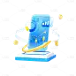 金融股市股票大盘数据看板元素创意组合3D贴纸套装