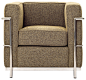 Le Corbusier Lc2 Armchair In Woolen Mix | Contemporary Furniture Warehouse contemporary-armchairs