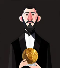 扁平风！12张名人人物插画作品