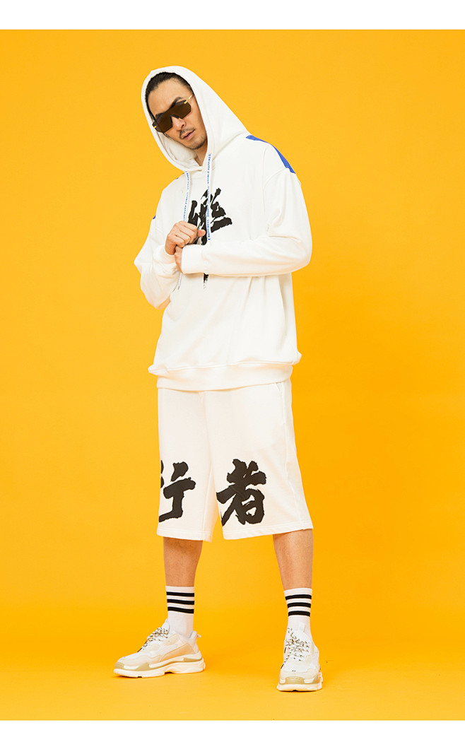 后序 中国风男装潮牌短裤原创汉字五分裤宽...