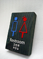 Restroom sign: 