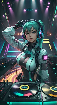 AI绘画分享之DJ女孩 - 小红书