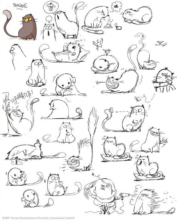 【每日手绘！上百个可爱猫咪的手绘表现形式...