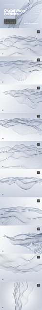 抽象数字波浪粒子PS笔刷 Digital Wavy Particles Photoshop_V6设计素材-高品质UI素材,矢量素材,样机模型,平面素材,PPT模板,字体素材,高清图片,设计资源下载