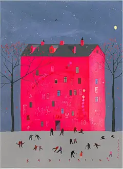 #插了个画#Piotr Fąfrowicz生于1958，来自波兰的插画家、艺术家，在卢布林天主教大学学习艺术史，后来在华沙的动画学院接受培训，他开始画油画，后来在纸上画，目前，除了绘画，他创作儿童绘本，这些书都在波兰和国外的许多比赛中被授予和奖励。