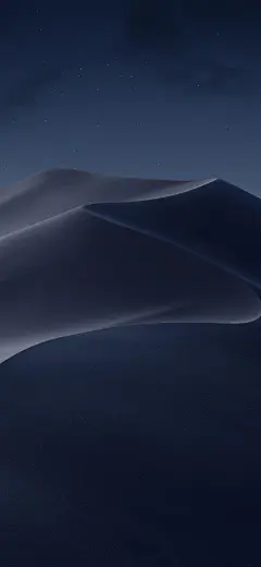 苹果MacOS Mojave 黑夜沙漠风景1125x2438手机壁纸