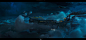 Celsius 13 - Cargo Liner, Jan Weßbecher : Originally, it was supposed to be a lightning storm cloud all over the picture. At some point I just scrapped that and moved into a moonlit sky. I think it worked out better this way.