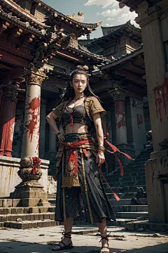 「AI壁纸」浓浓武侠风，古代“花木兰”英姿飒爽-今日头条