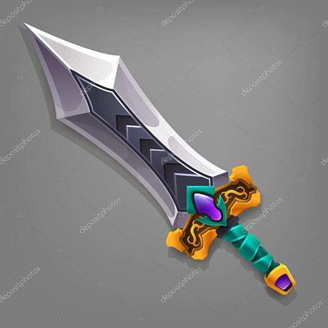 动漫游戏刀矢量图