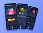 Casino App Interface app betting casino crypto casino gambling game illustration interface ios mobile nft online planet platform poker slots ui ux vip web design