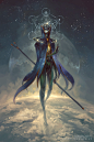 Eistibus - Limited Edition Variant : I'm releasing a limited run of playmats with an alternate version of Eistibus, Angel of Divination. Only printing 100 of them. www.angelarium.net/store/eisti… Original Version: