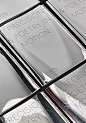 Mirror covers featuring foiled and blind embossed typography for BMW by Barber & Osgerby _