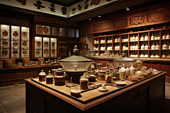 古典中医药房摄影图