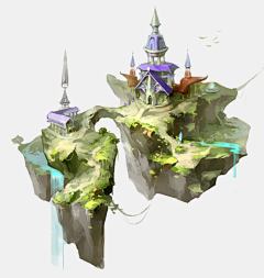 喵喵喵尾巴采集到场景-魔法幻想日韩 游戏原画