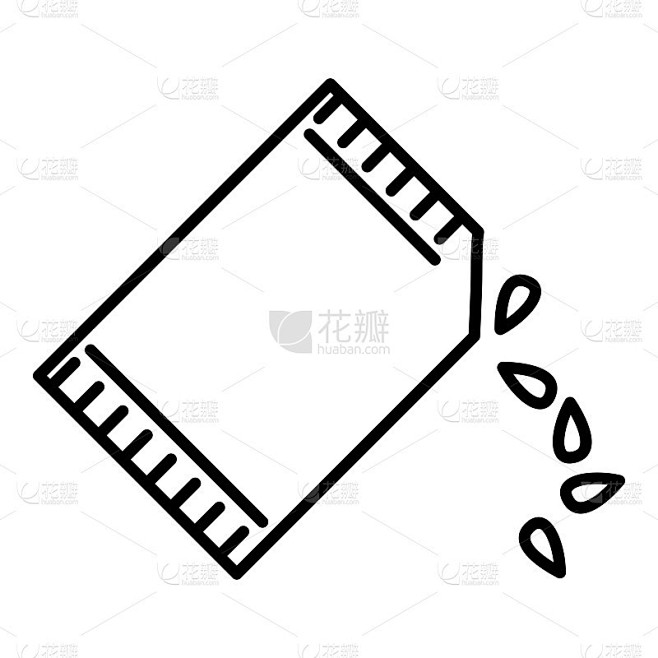 包种子。播种图标。