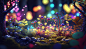 fantastic-wonderland-forest-landscape-with-mushrooms-flowers-ai-generative