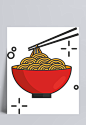 中国风红色面食|中国风,图标icon,春节,传统图标,红色,面食,红碗,中国风ico,卡通元素,手绘/卡通