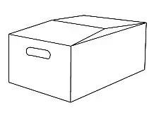 纸箱子,纸盒子简笔画