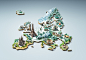 Bite - Europe 3D key visuals : "Europe" is a 3D illustration created for "Bite" telecommunications company and their advertising campaign. The image was used as a Key Visual to promote new services of the company and new pricing in mos