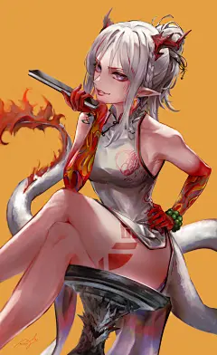 P站动漫插画人物画师Hyde绚丽的原画 - CGwall原画网