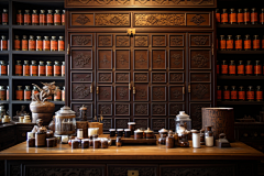 诊所中医药房摄影图