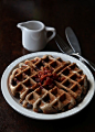 Bacon Blueberry Waffles | when the bacon is IN your waffles, which are light and crispy, and you drizzle maple syrup on them and it gets in all the crannies and you cannot escape that somewhat intoxicating combination of warm and crunchy and salty and swe