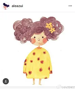 儿童插画中的小女孩。#手帐素材插画手绘##简笔画##艺术范# （作者：图左上，请保留作者名字，勿裁掉。） ​