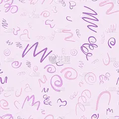 Abstract seamless pattern with cute colored elemen