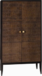 Elle Chocolate Leather Cabinet by Arteriors Home contemporary dressers chests and bedroom armoires