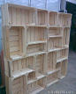 DIY idea: Shelf out of crates. Awesome way to have modern decor, without sacrificing a kind of rustic feel.Would make a great room divider Daily update on my site