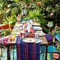 "These lovely Mexican embroidery inspired floral napkins are perfect for Spring and Summer celebrations from birthday fiestas to Boho inspired bridal showers. Whatever your reason is to celebrate these fiesta napkins bring the vibrant colors of natur