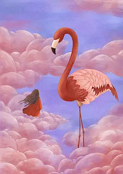 森系女 暖心插画 植物插画 33