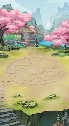 广州UI小鲁班采集到水墨场景