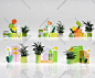 现代 美陈 美陈休息区点3D模型
