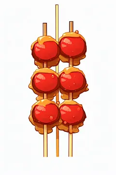 AI数字艺术美味水果冰糖葫芦插画-众图网