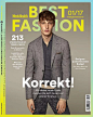 Roberto Sipos dons a texture rich ensemble from Canali for the cover of Men's Health Germany Best Fashion.