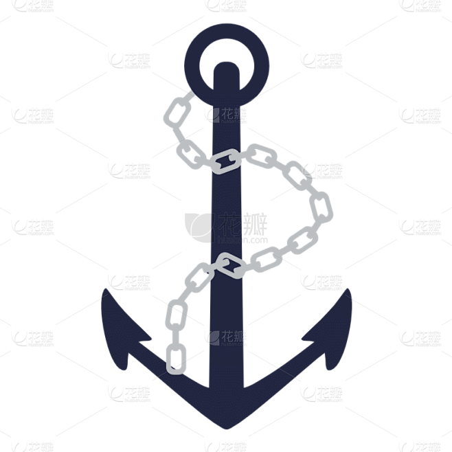 矢量-海钓元素-船锚