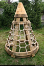 Wooden playgrounds for garden