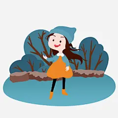 卡通唯美小女孩免抠素材 设计图片 免费下载 页面网页 平面电商 创意素材 png素材