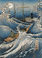 浮世绘 （转）via @手绘手账素材 ​ ​​​​