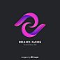 Free vector abstract logo template gradient style