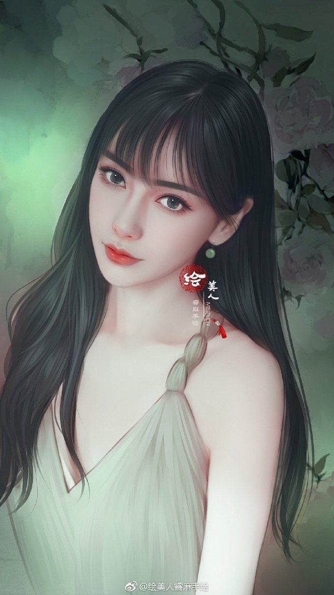 微博绘美人睿麻手绘angelababybr杨颖手绘图转绘图作品林浅美图都录有