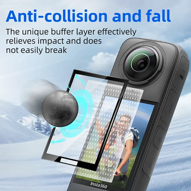Protection Écran Pour Insta360 X5 - Lot De 2 Films Trempés Ultra HD, Anti-Rayures, Installation Facile - 2