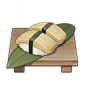 Bird Egg Sushi : Bird Egg Sushi is a food item that the player can cook. The recipe for Bird Egg Sushi is obtainable from Shimura Kanbei in Shimura's at Inazuma City, Inazuma. Depending on the quality, Bird Egg Sushi restores 8/9/10% of Max HP and an addi