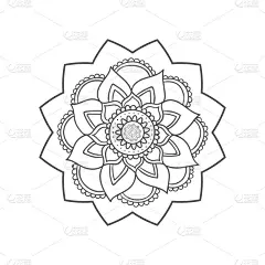 曼荼罗。花的图案