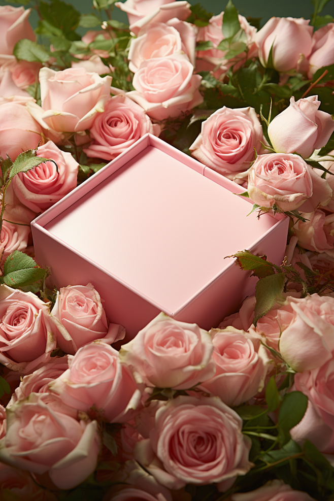 a pink box surrounde...
