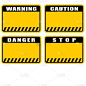 stop, danger, caution, sign vector